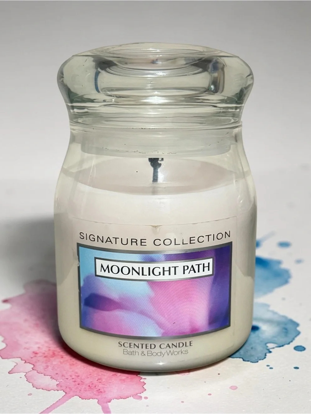 Bath & Body Works Signature Collection Moonlight Path Candle 14.5 oz Burned Once